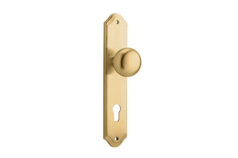 Iver TRA15328E85 Door Knob Cambridge Shouldered Euro Brushed Brass