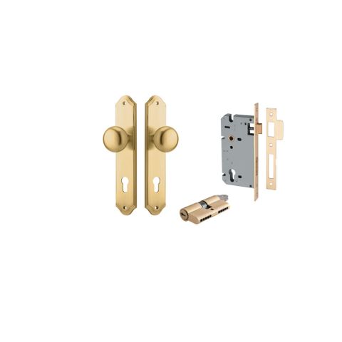 Iver TRA15328KENTR60KK Door Knob Cambridge Shouldered Brushed Brass Key / Key