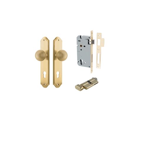 Iver TRA15330KENTR60KT Door Knob Guildford Shouldered Brushed Brass Key / Thum