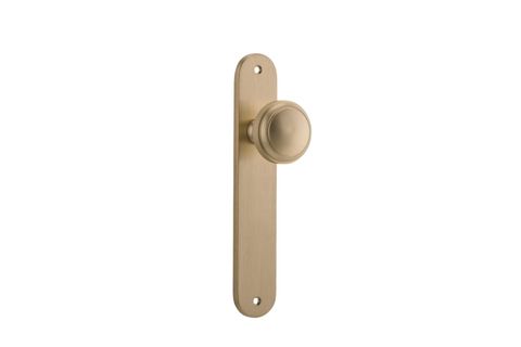 Door TRA15332 Knob Paddington Oval Latch Brushed Brass H240xw40xp68mm