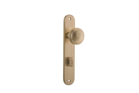 Dr TRA15332P85 Knob Paddington Oval Priv B/Brass Ctc85mm H240xw40xp68mm