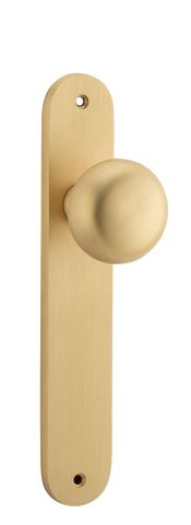 Door TRA15334 Knob Cambridge Oval Latch Brushed Brass H240xw40xp67mm