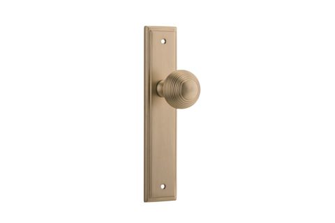Door TRA15342 Knob Guildford Stepped Latch B/Brass H240xw50xp60mm