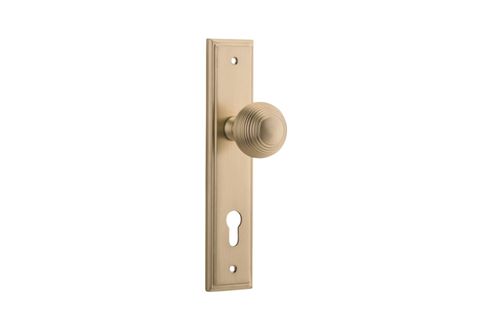 Dr TRA15342E85 Knob Guildford Stepped Euro B/Brass Ctc85mm H240XW50XP60