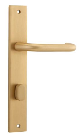 Door TRA15344P85 Lever Oslo Rect Priv B/Brass Ctc85mm H240xw38xp57mm