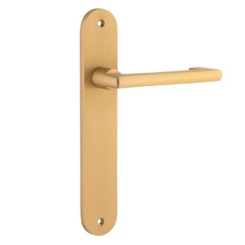 Dr TRA15352 Lvr Baltimore Return Oval Latch Pr B/Brass H240xw40xp58mm