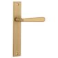 Door TRA15372 Lever Copenhagen Rect Latch Pr B/Brass H240xw38xp61mm