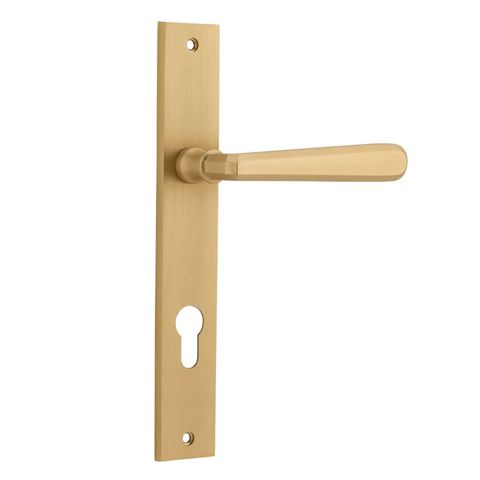 Dr TRA15372E85 Lvr Copenhagn Rect Euro Pr B/Brass Ctc85mm H240xw38xp61mm