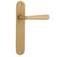 Door TRA15376 Lever Copenhagen Oval Latch Pr B/Brass H240xw40xp61mm