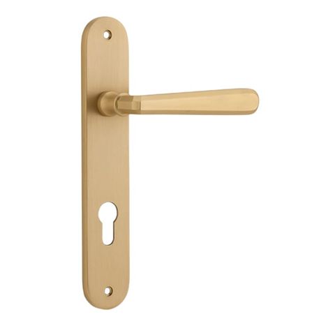 Dr TRA15376E85 Lvr Copenhagen Ovl Euro Pr B/Brass Ctc85mm H240xw40xp61mm