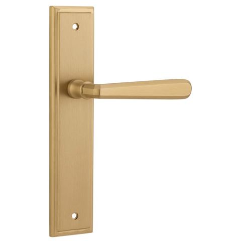 Door TRA15378 Lvr Copenhagen Stepped Latch Pr B/Brass H237xw50xp61mm