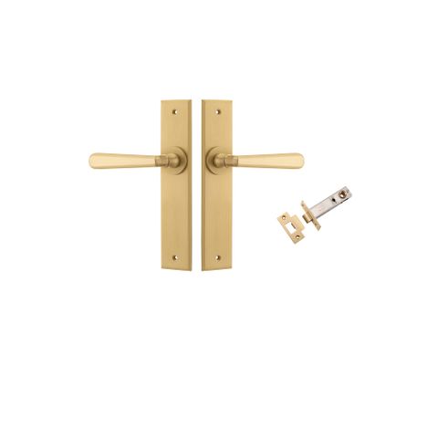 Iver TRA15380KPASS60 Door Lever Copenhagen Chamfered Brushed Brass Passage