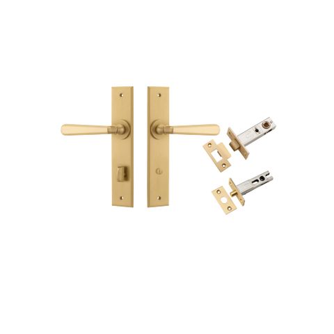 Iver TRA15380KPRIV60 Door Lever Copenhagen Chamfered Brushed Brass Privacy