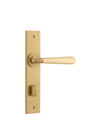 Iver TRA15380P85 Door Lever Copenhagen Chamfered Privacy Pair Brushed Br