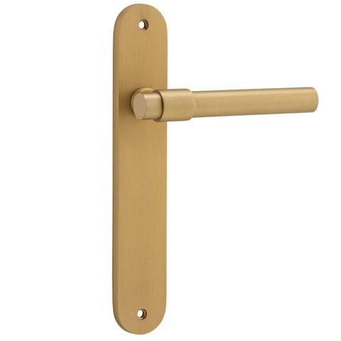 Door TRA15400 Lever Helsinki Oval Latch Pr B/Brass H240xw40xp44mm