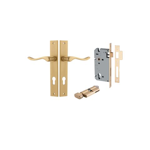 Dr TRA15420KENTR60KT Lvr Strlg Rectg Euro Pr B/Brass H240XW38XP64 Entr Kit