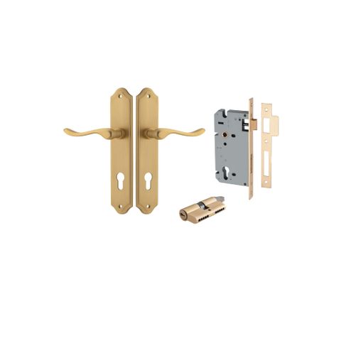 Dr TRA15422KENTR60KK Lvr Strlg Shdred Euro Pr B/Brass H250XW48XP64 Entr Kit