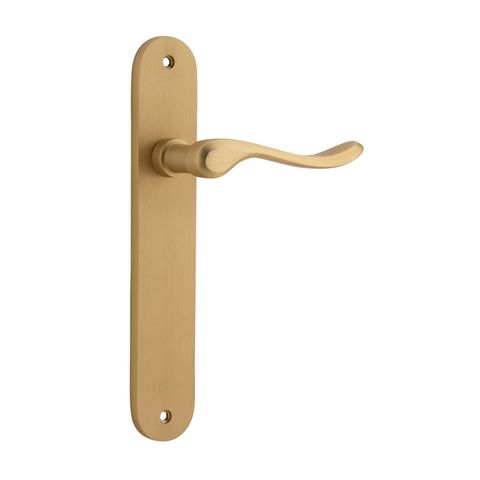 Door TRA15424 Lever Stirling Oval Latch Pr B/Brass H240xw40xp64mm
