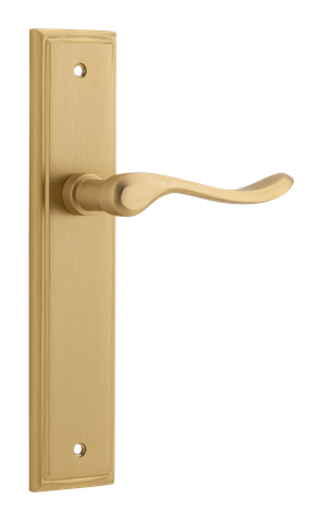 Door TRA15426 Lever Stirling Stepped Latch Pr B/Brass H237xw50xp64mm