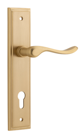 Dr TRA15426E85 Lvr Strlg Stepped Euro Pr B/Brass Ctc85mm H237xw50xp64mm