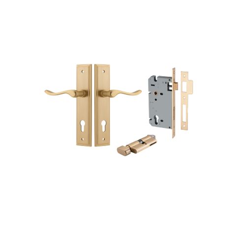 Dr TRA15426KENTR60KT Lvr Strlg Stepped Euro Pr B/Brass H237XW50XP64 Entr Kit
