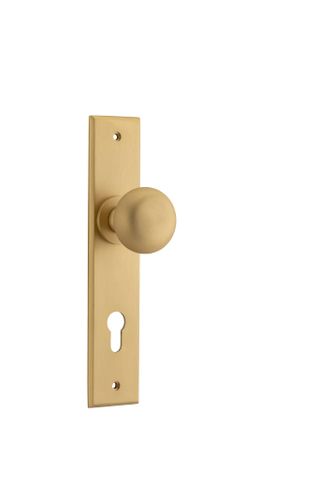 Iver TRA15446E85 Door Knob Cambridge Chamfered Euro Brushed Brass