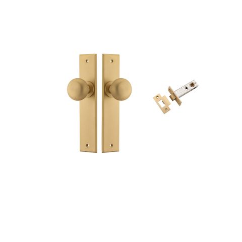 Iver TRA15446KPASS60 Door Knob Cambridge Chamfered Brushed Brass Passage Kit