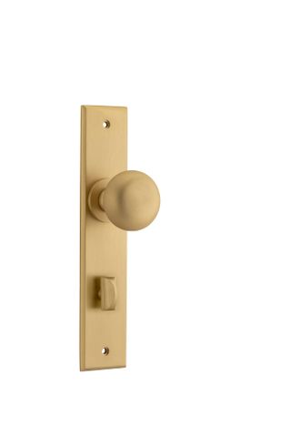 Iver TRA15446P85 Door Knob Cambridge Chamfered Privacy Pair Brushed Bras