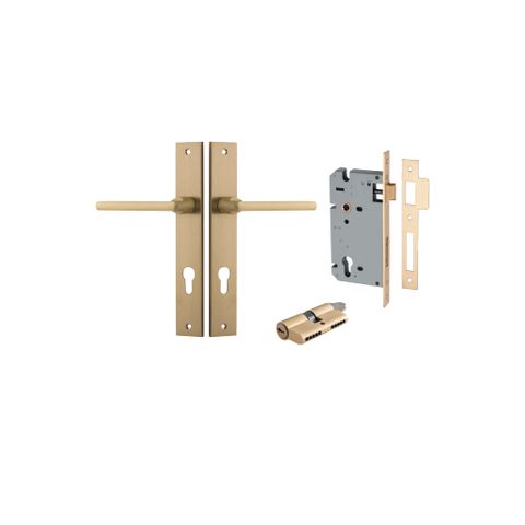 Dr TRA15702KENTR60KK Lvr Btmore Rectg Euro B/Brass CTC85 H240XW38XP55 Entr Kit