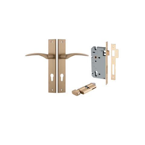 Door TRA15704KENTR60KT Lvr Oxfd Rectg Euro B/Brass CTC85 H240XW38XP60 Entr Kit