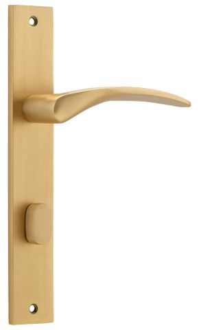 Door TRA15704P85 Lever Oxford Rect Priv B/Brass Ctc85mm H240xw38xp60mm