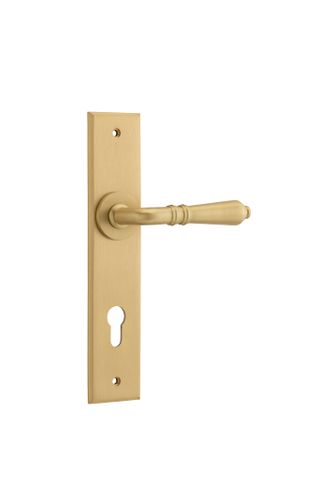 Door TRA15780E85 Lever Sarlat Chamfered Euro Brushed Brass H240XW50XP55