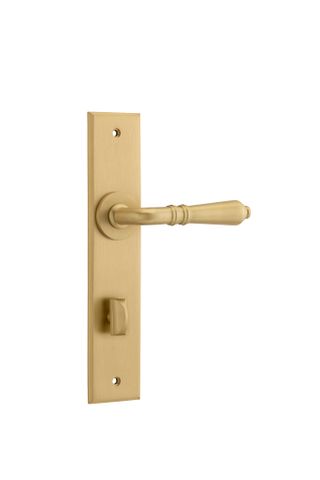 Iver TRA15780P85 Door Lever Sarlat Chamfered Privacy Pair Brushed Brass