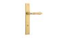 Iver TRA16200P85 Door Lever Sarlat Rectangular Privacy Pair Brushed Gold