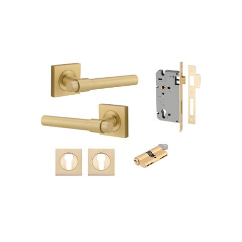 Iver Helsinki Square Rose Entrance Lever Kit (Key/Key)