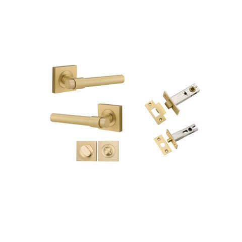 Iver Helsinki Square Rose Privacy Lever Kit W/ Latch & Separate Privacy Turn