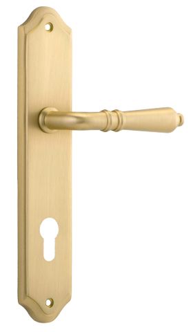 Door TRA16212E85 Lever Sarlat Shouldered Euro Brushed Gold PVD Ctc85mm