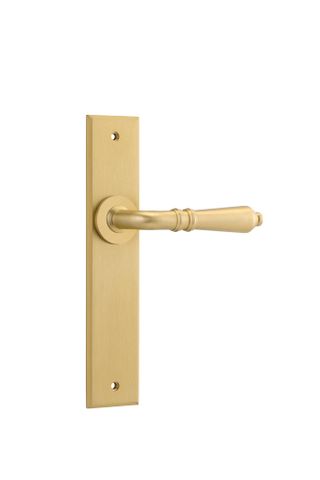 Iver TRA16214 Door Lever Sarlat Chamfered Latch Brushed Gold Pvd