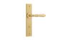 Iver TRA16214P85 Door Lever Sarlat Chamfered Privacy Pair Brushed Gold
