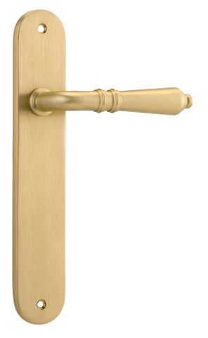 Door TRA16224 Lever Sarlat Oval Latch Brushed Gold PVD H240xw40xp55mm
