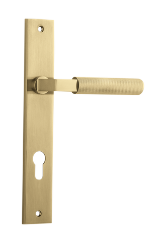 Door TRA16252E85 Lever Brunswick Knurled Rectangular Euro Brushed Gold