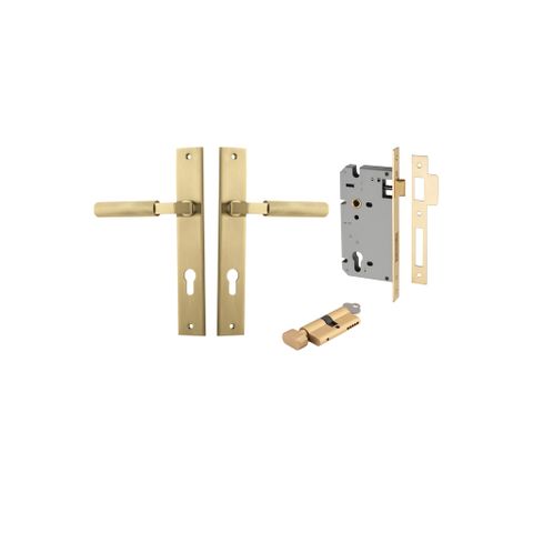 Iver TRA16252KENTR60KT Door Lever Brunswick Rectangular Brushed Gold PVD Key