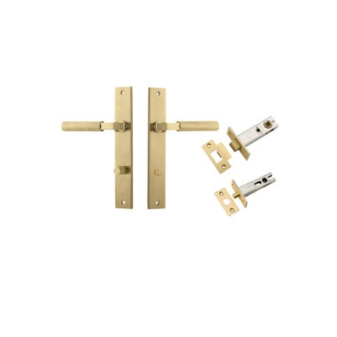 Iver TRA16252KPRIV60 Door Lever Brunswick Rectangular Brushed Gold PVD Priva