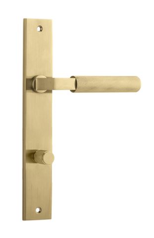 Iver TRA16252P85 Door Lever Brunswick Rectangular Privacy Pair Brushed
