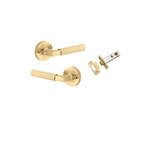 Iver TRA16261KIBPRIV60 Door Lever Brunswick Rose Round Brushed Gold PVD Inbuil