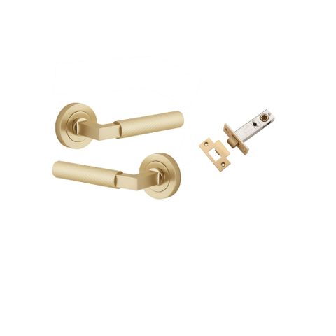 Iver TRA16261KPASS60 Door Lever Brunswick Rose Round Brushed Gold PVD Passag