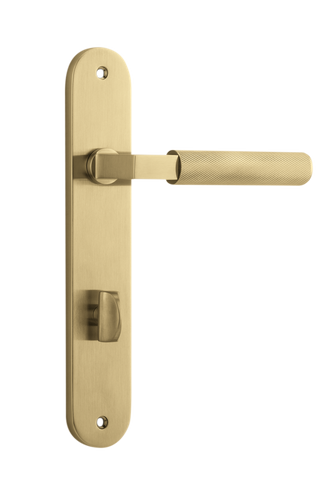 Iver TRA16268P85 Door Lever Brunswick Oval Privacy Pair Brushed Gold Pvd