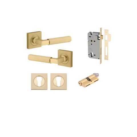 Iver TRA16269KENTR60KK Door Lever Brunswick Rose Square Brushed Gold PVD Key