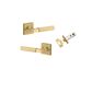 Iver TRA16269KIBPRIV60 Door Lever Brunswick Rose Square Brushed Gold PVD Inbui