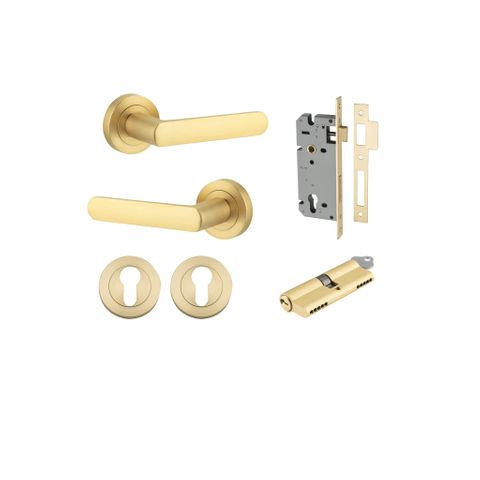 Iver Osaka Round Rose Entrance Lever Kit (Key/Key)